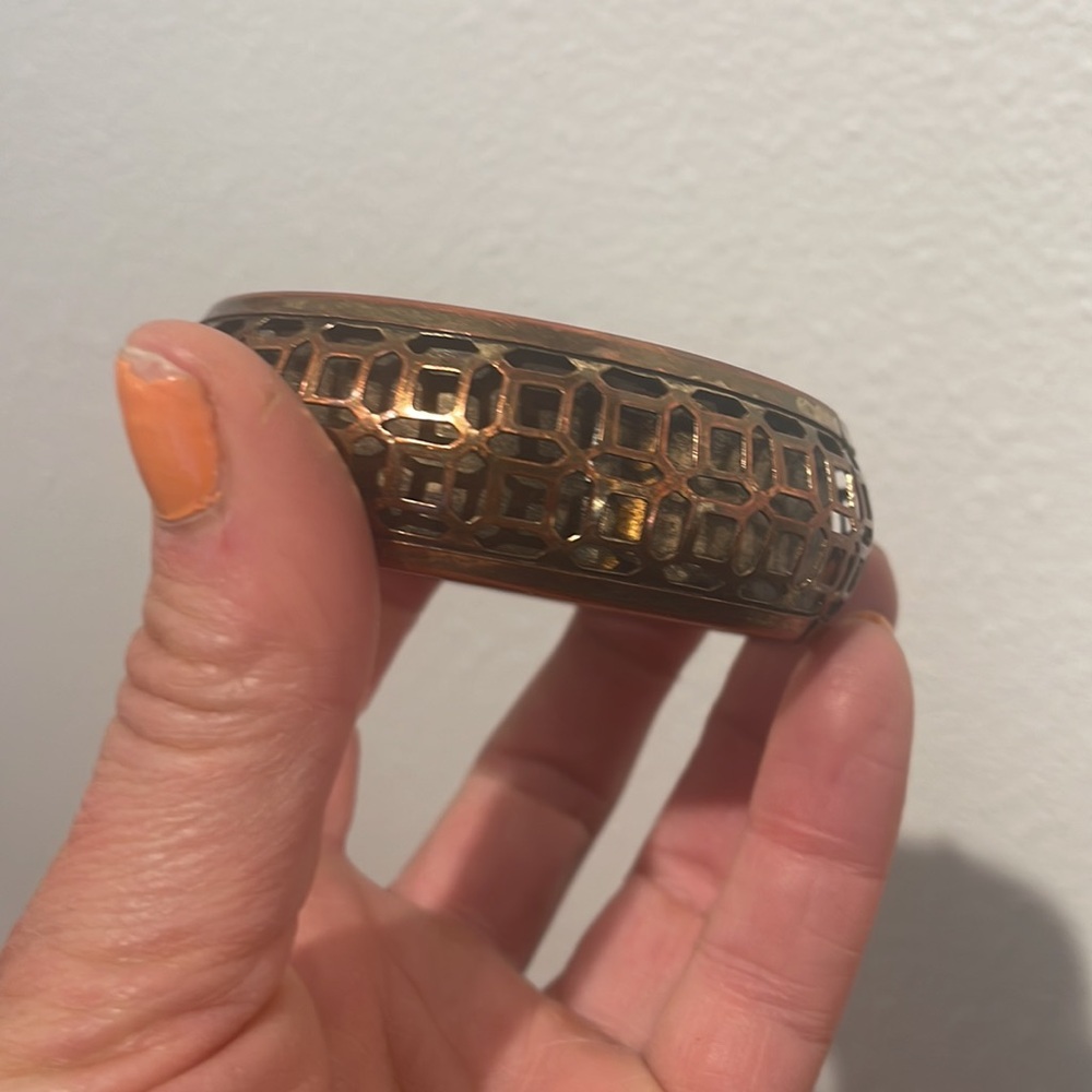 Copper metal lattice bracelet - Picture 5 of 10